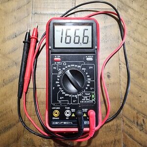Centech 61593 Digital Multimeter AC DC Voltage Resistance Tester with Leads